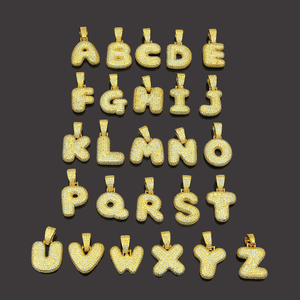 Colar de Cristal Incrustado com Letras Lindas de Ouro