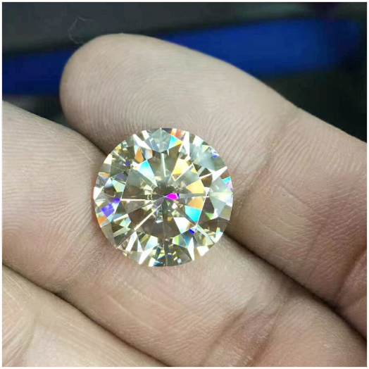 0,8-3,0 mm amarelo de alta qualidade DEF redondo brilhante corte moissanite para fabricação de joias