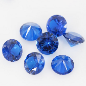 Moissanite azul 8,0-9,0 mm de alta qualidade DEF redondo brilhante corte para fabricação de joias