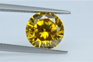 9,0-10,0 mm amarelo de alta qualidade DEF redondo brilhante corte moissanite para fabricação de joias