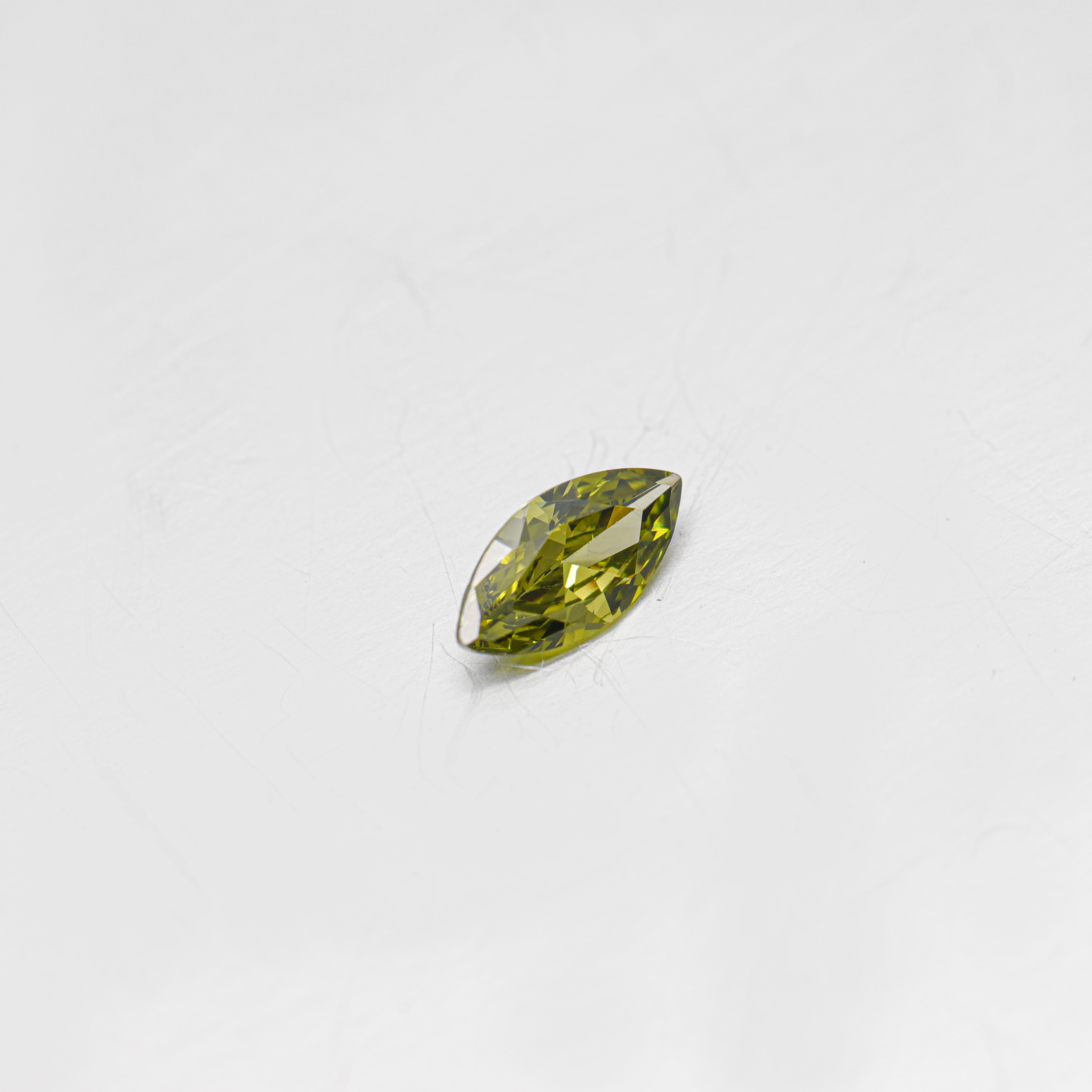 Nova cor verde oliva alta qualidade corte marquise zircônia cúbica