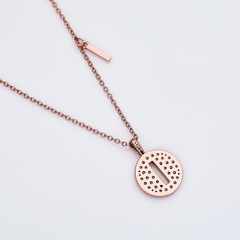 Série alfabética I Lovely Rose Gold Necklace