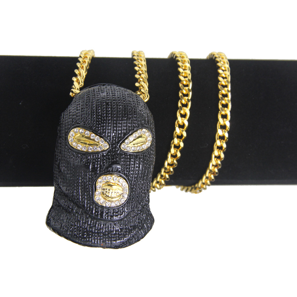 Colar preto de capacete de hip hop Counter Strike