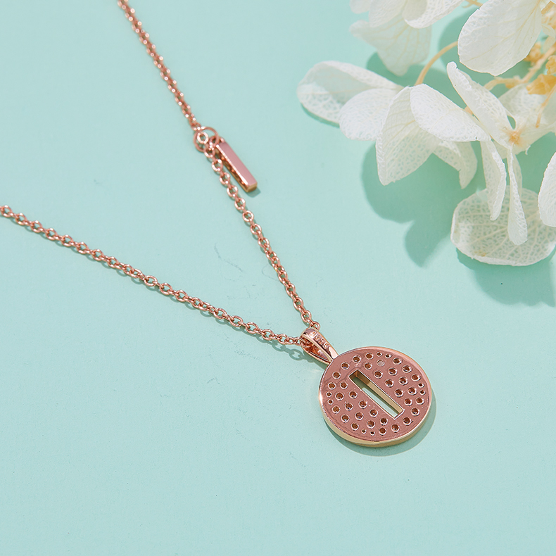 Série alfabética I Lovely Rose Gold Necklace