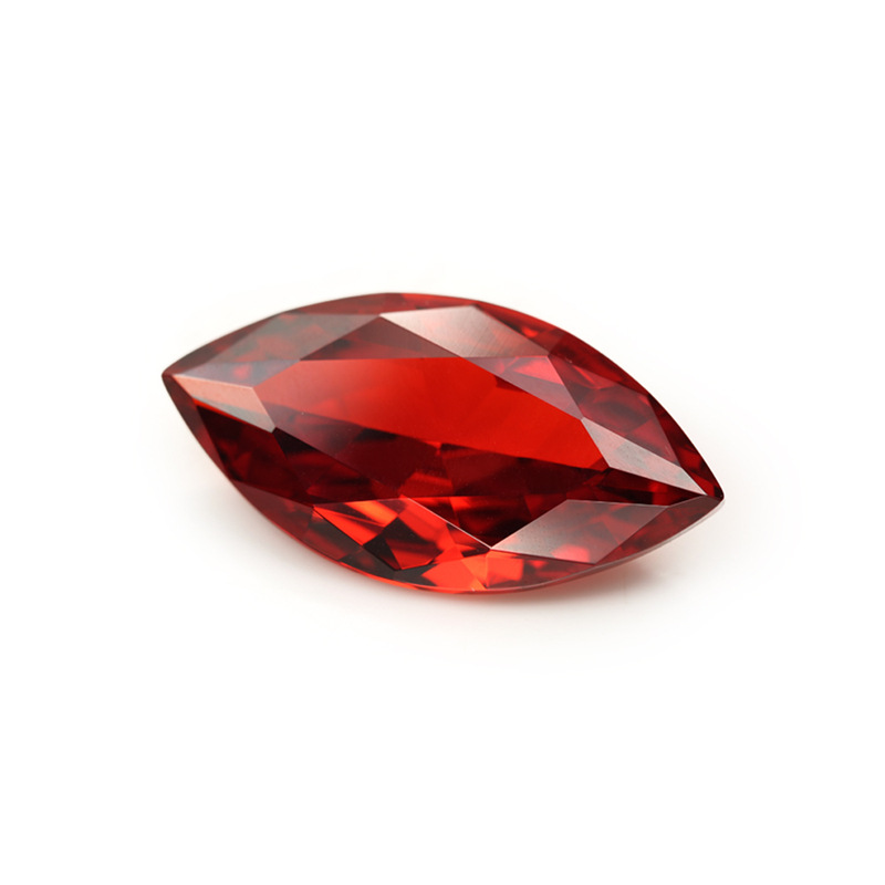 5A personalizado Oxblood Red Fabricante Atacado Marquês Cubic Zirconia para Jóias