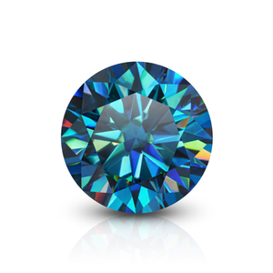 5,0-6,0 mm de alta qualidade DEF redondo brilhante corte azul moissanite para fabricação de joias