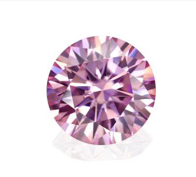 9,0-10,0 mm rosa de alta qualidade DEF redondo corte brilhante moissanite para fabricação de joias