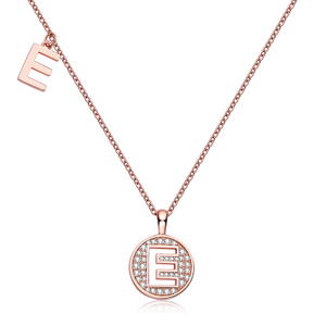 Colar Alphabetic series E Lovely Rose Gold