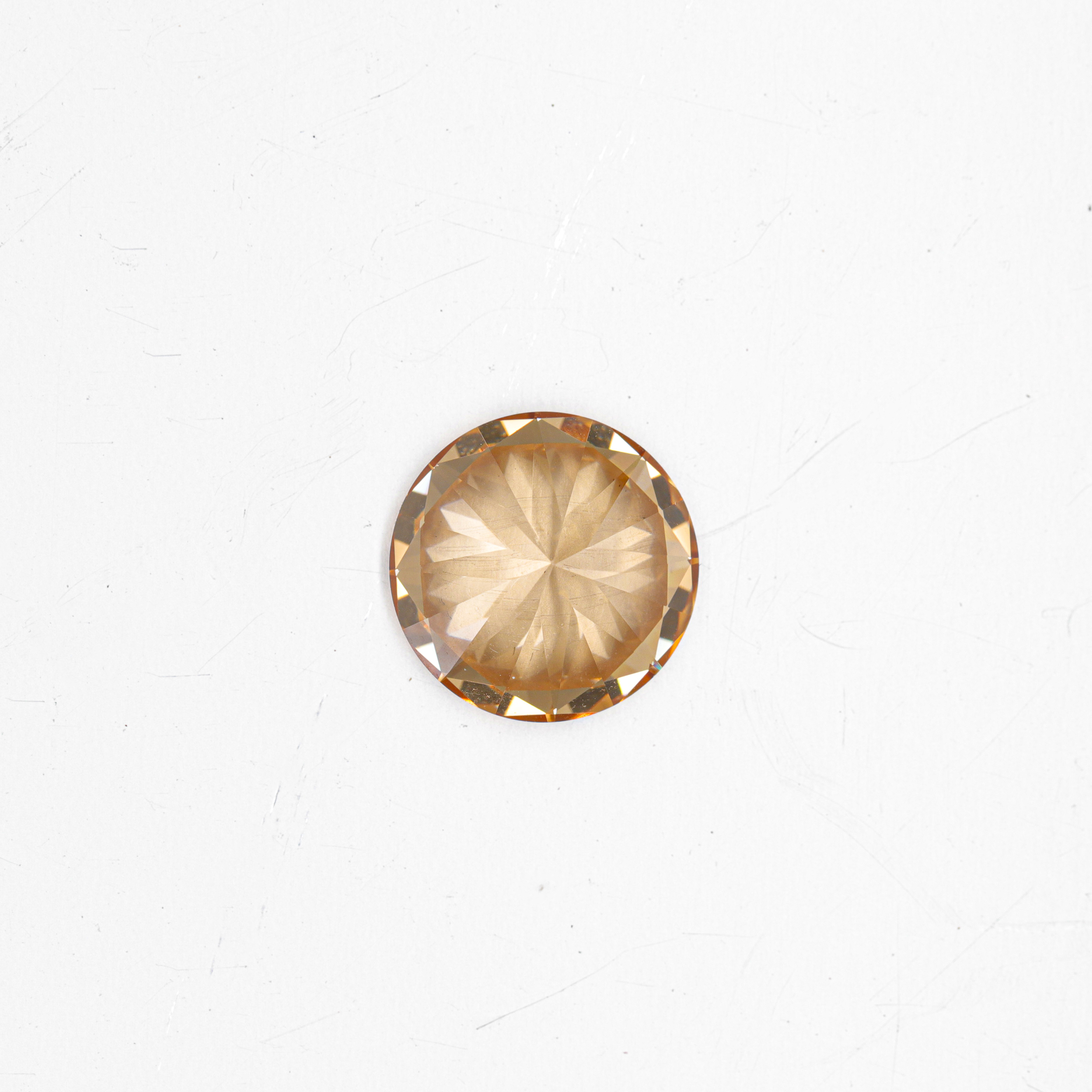 Atacado Lab Grown Diamond Moissanite Champagne Cor VVS Redondo Corte Solto Moissanite Gemstone