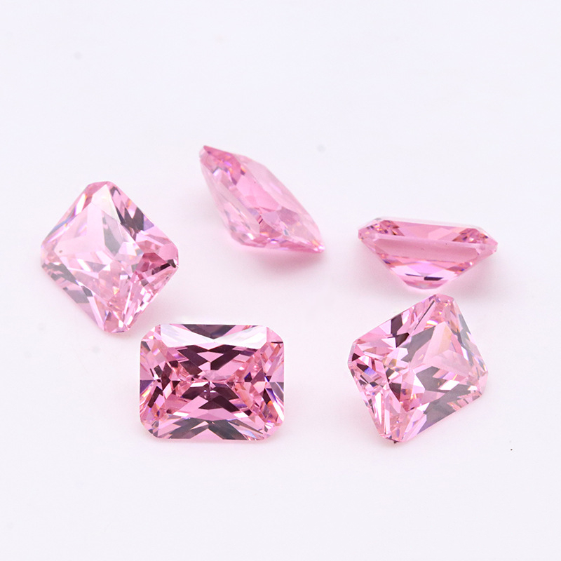 Zircônia cúbica rosa 3A fofa para joias de cristal